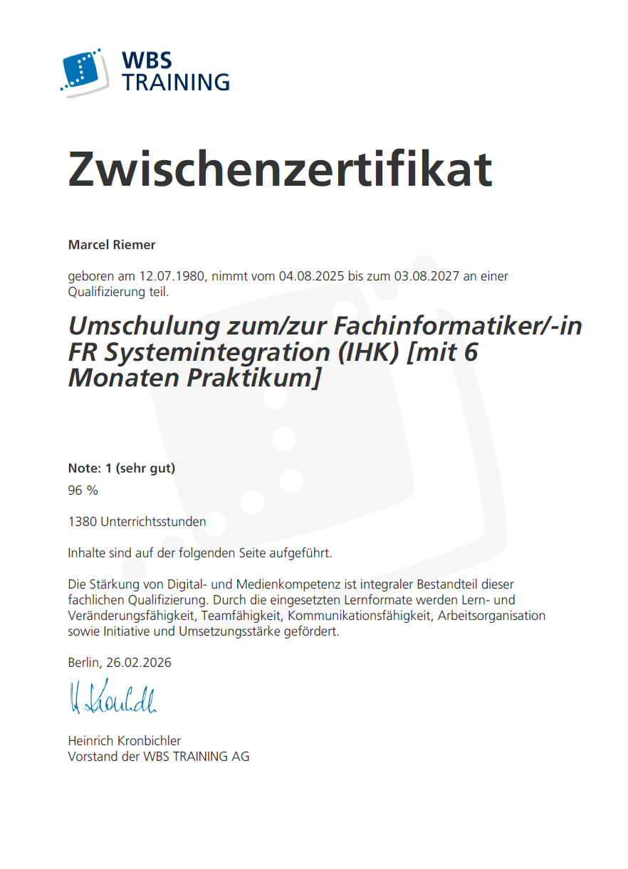 Zertifikat 2
